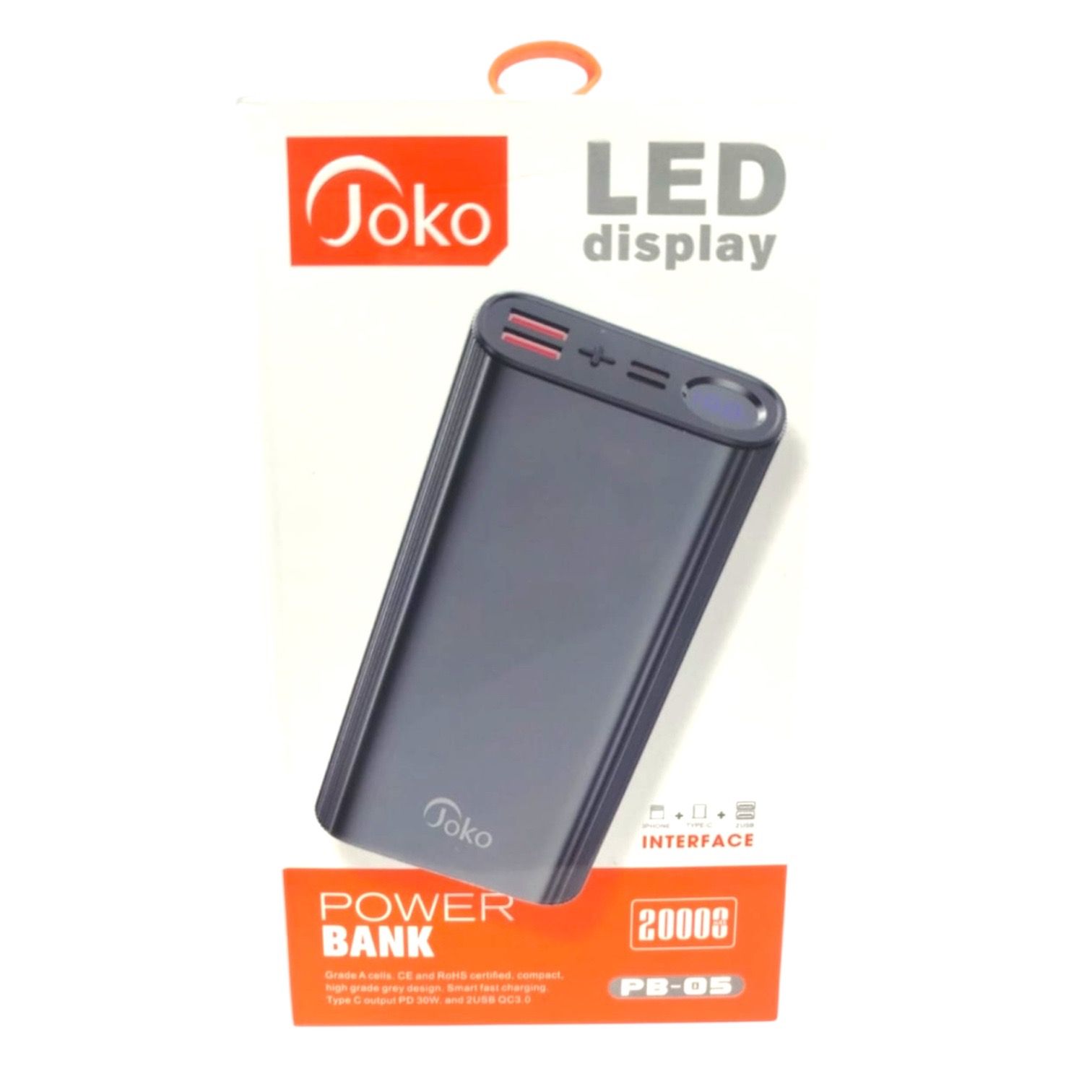 Powerbank 20000mah Charge 3.0 Usb Et Type C - Pb-04 Pour Téléphones