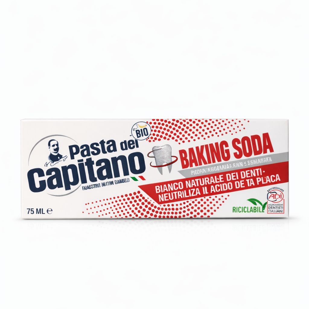 Pasta Del Capitano Baking Soda – Blancheur Naturelle & Anti-plaque – 75 Ml
