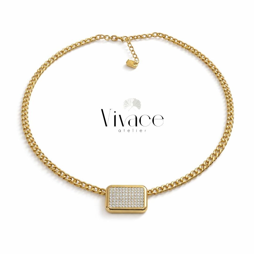 Collier Chaîne Carré Fine Minimaliste Doré