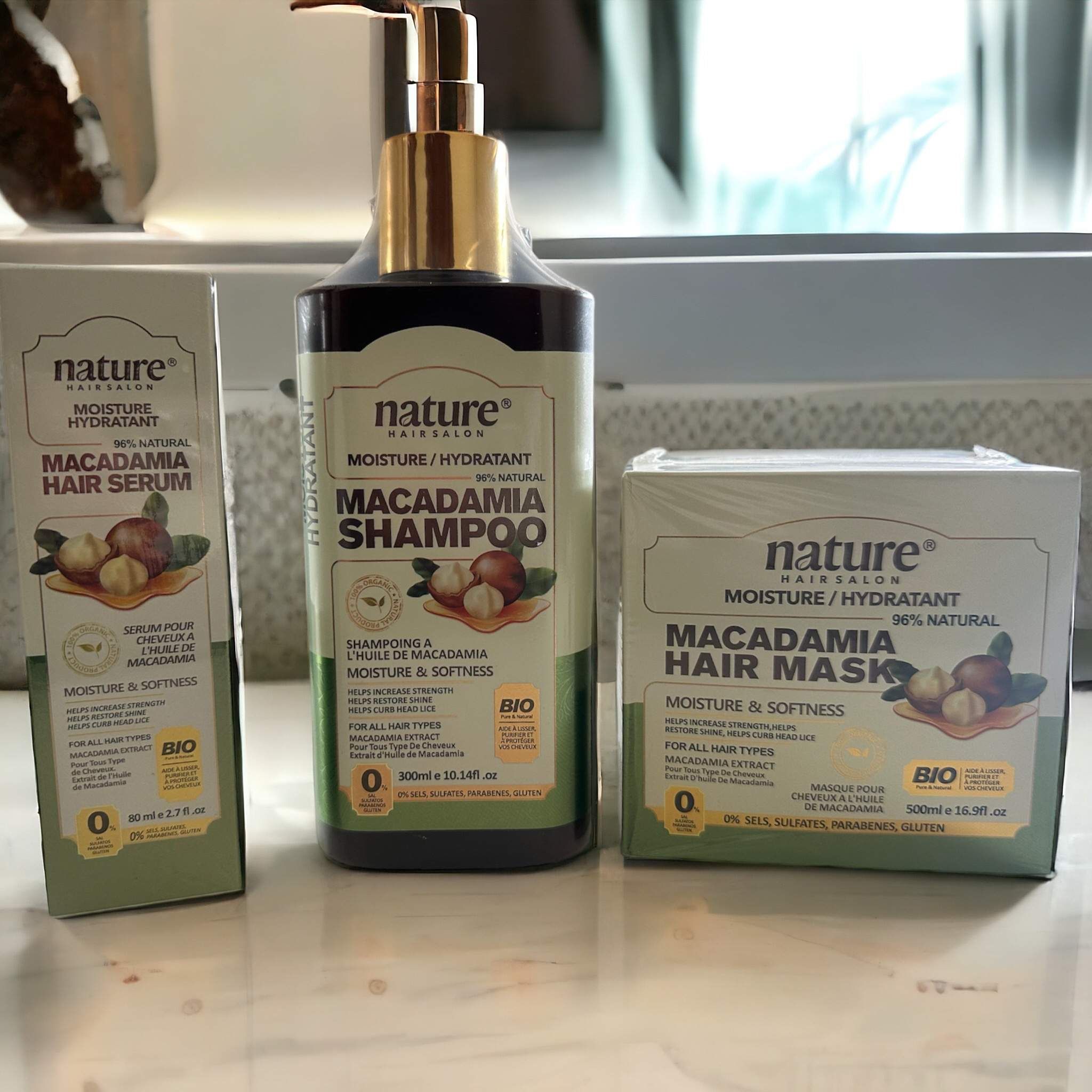 Pack Soin Cheveux À L’huile De Macadamia - Hydratation Et Douceur Nature