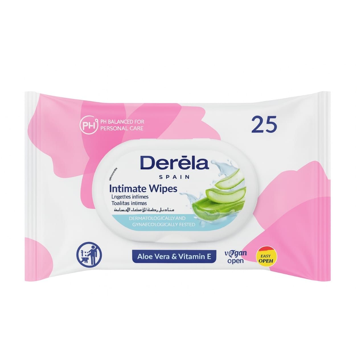 Lingettes Intimes – Aloe Vera & Vitamine E (25 Pièces)