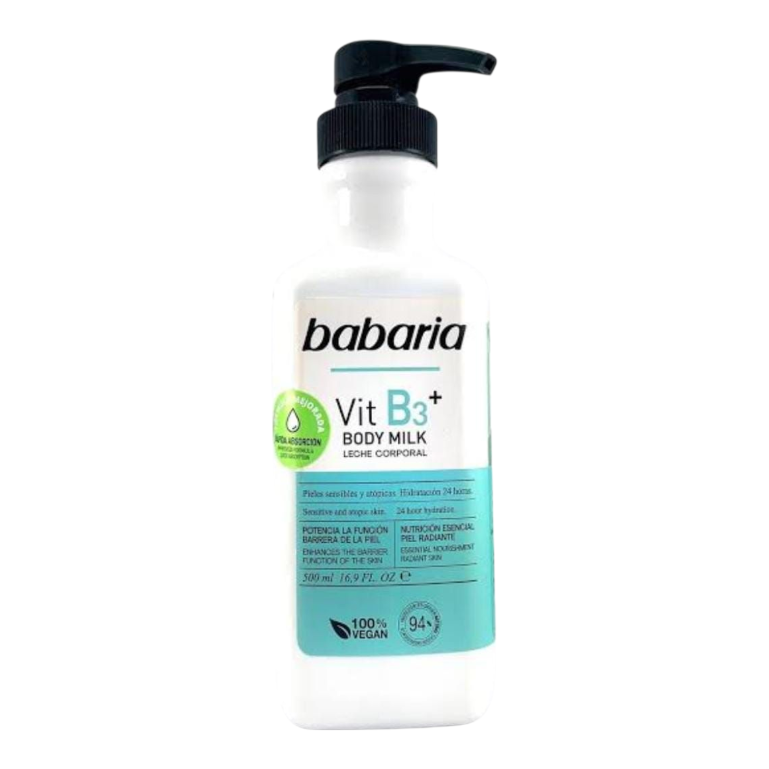 Lait Corporel Vitamine B3+ – Hydratation & Peaux Sensibles 500ml