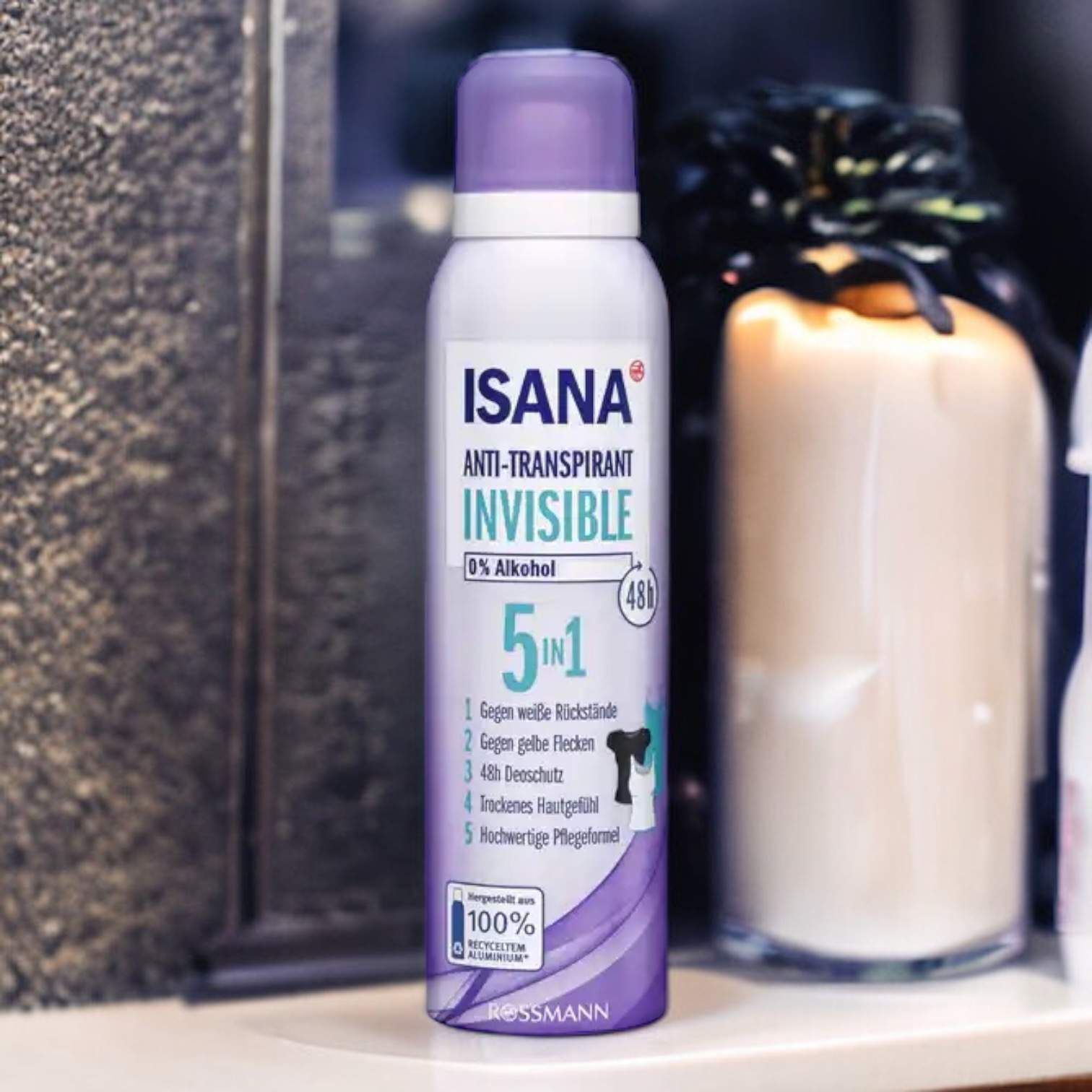 Isana Anti-transpirant Invisible 5in1 – Déodorant Protection Longue Durée
