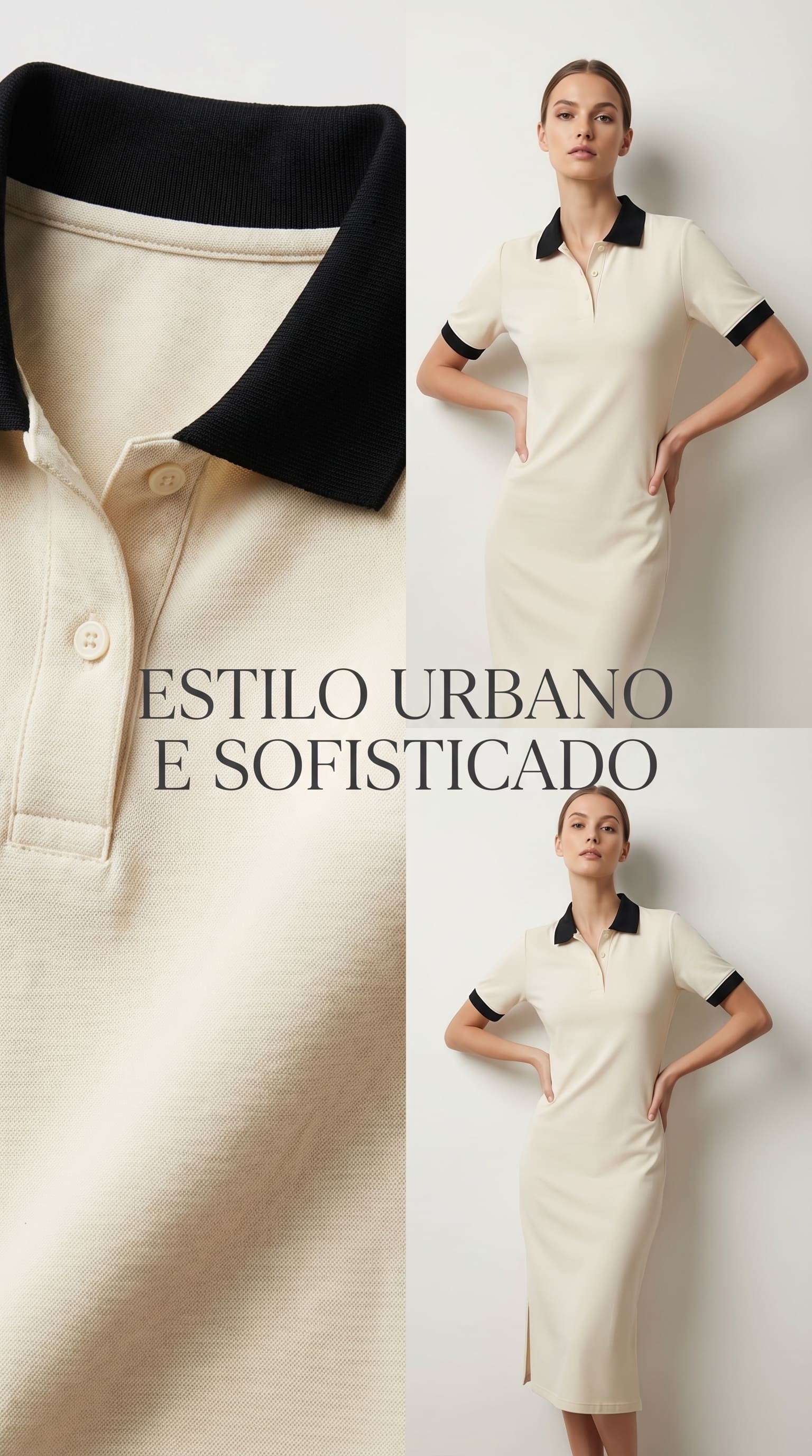 Robe Polo Longue Casual – Coupe Fluide & Confort Premium thumbnail 1