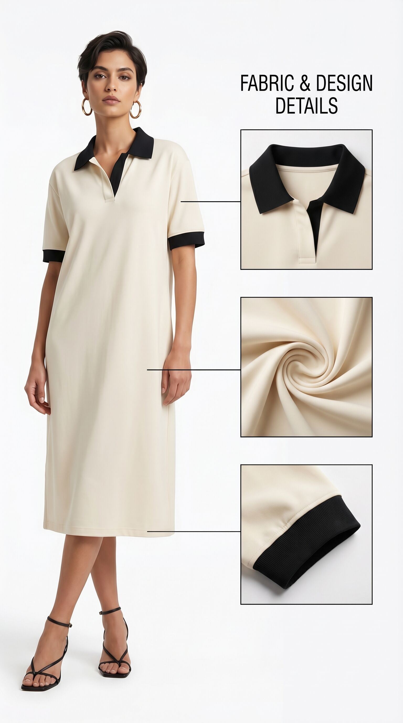 Robe Polo Longue Casual – Coupe Fluide & Confort Premium thumbnail 2