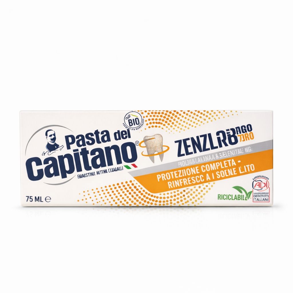 Pasta Del Capitano Zenzero Antibactérien – Protection Complète & Haleine Fraîche – 75 Ml