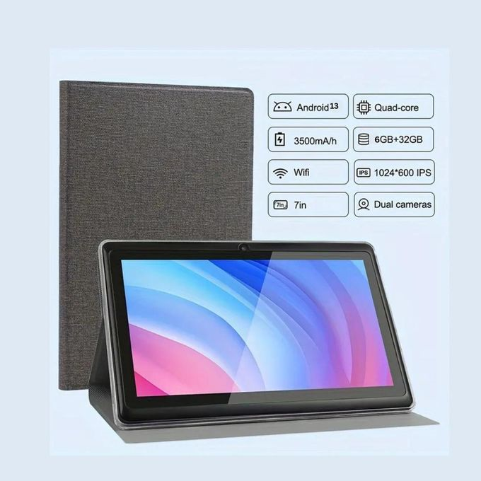 Tablette 7 Pouces Android 13, Wifi, 6gb Ram, 32gb Rom, Pochette+stylet+écouteurs Gratuits