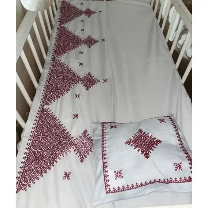 Drap Housse & Oreiller Traditionnelle En Coton Pour Lit Bébé