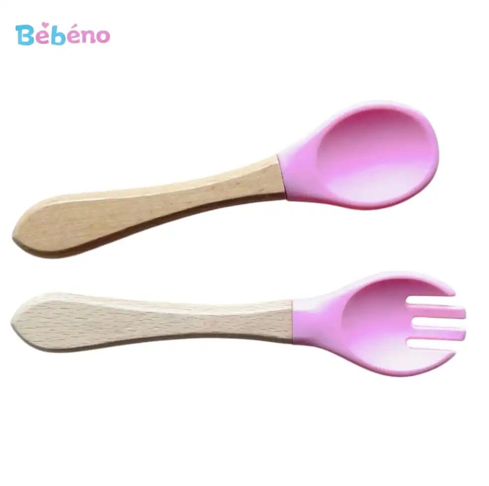 Cuillère & Fourchette Bébé (couleur Aléatoire)