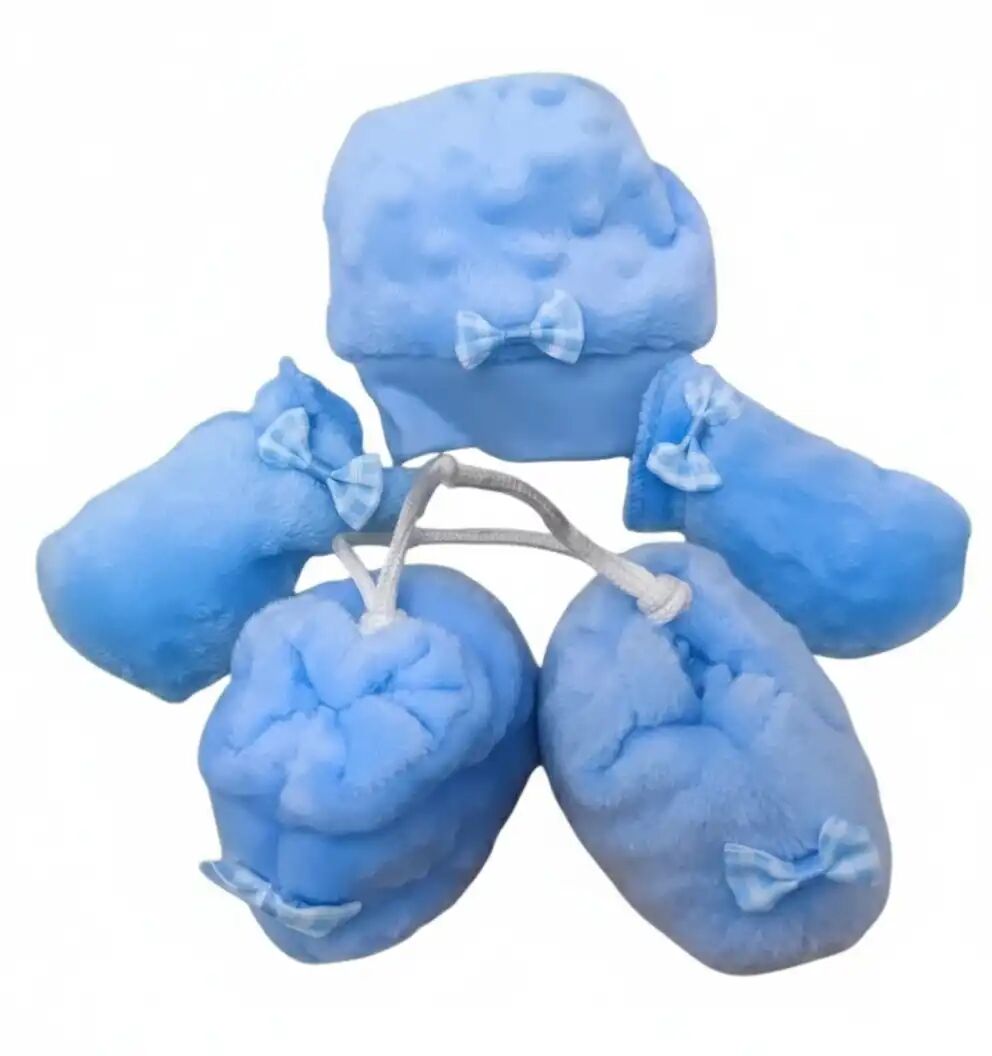 Pack Moufles Pantoufles Et Bonnet Bébé