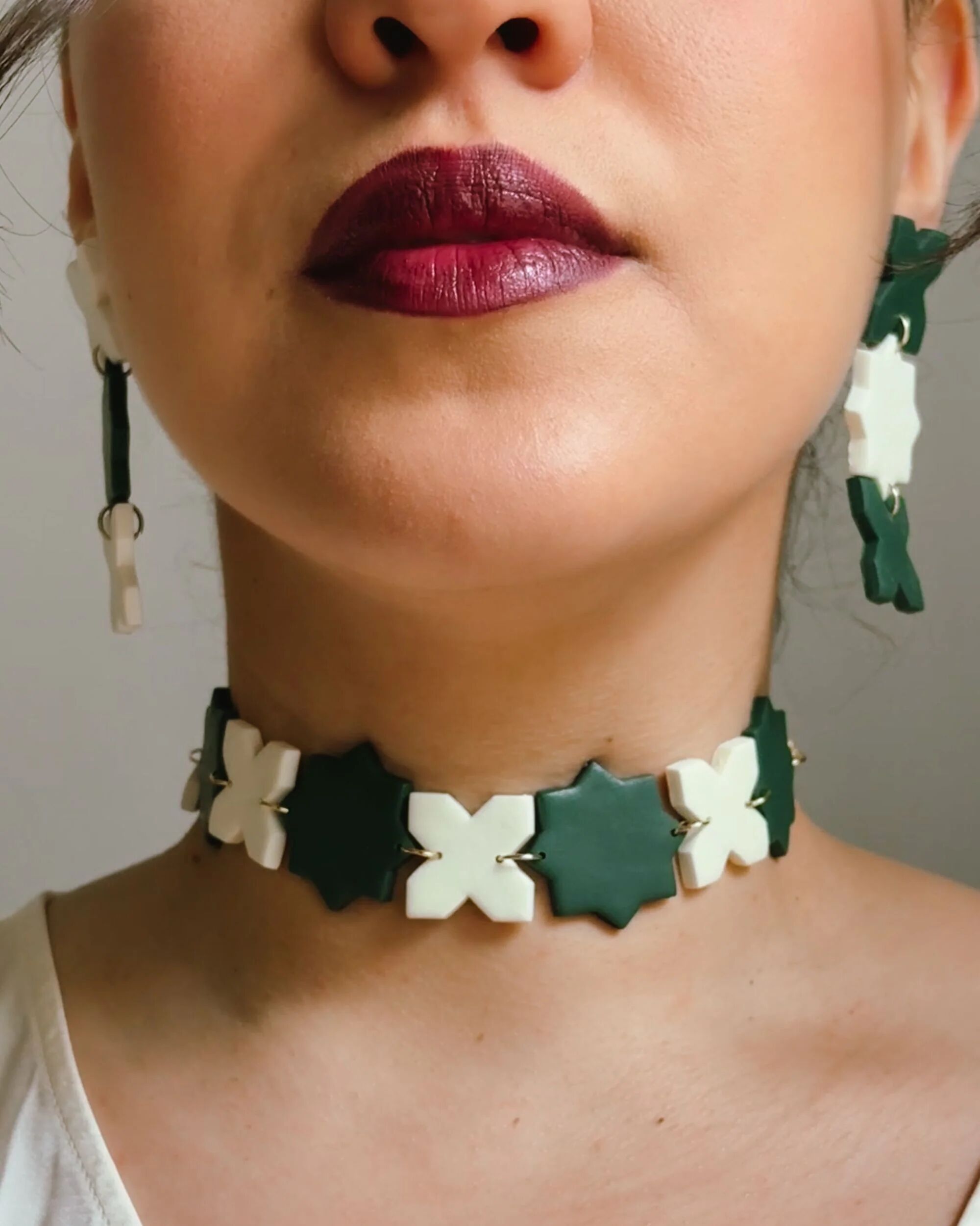Green Zelij Choker