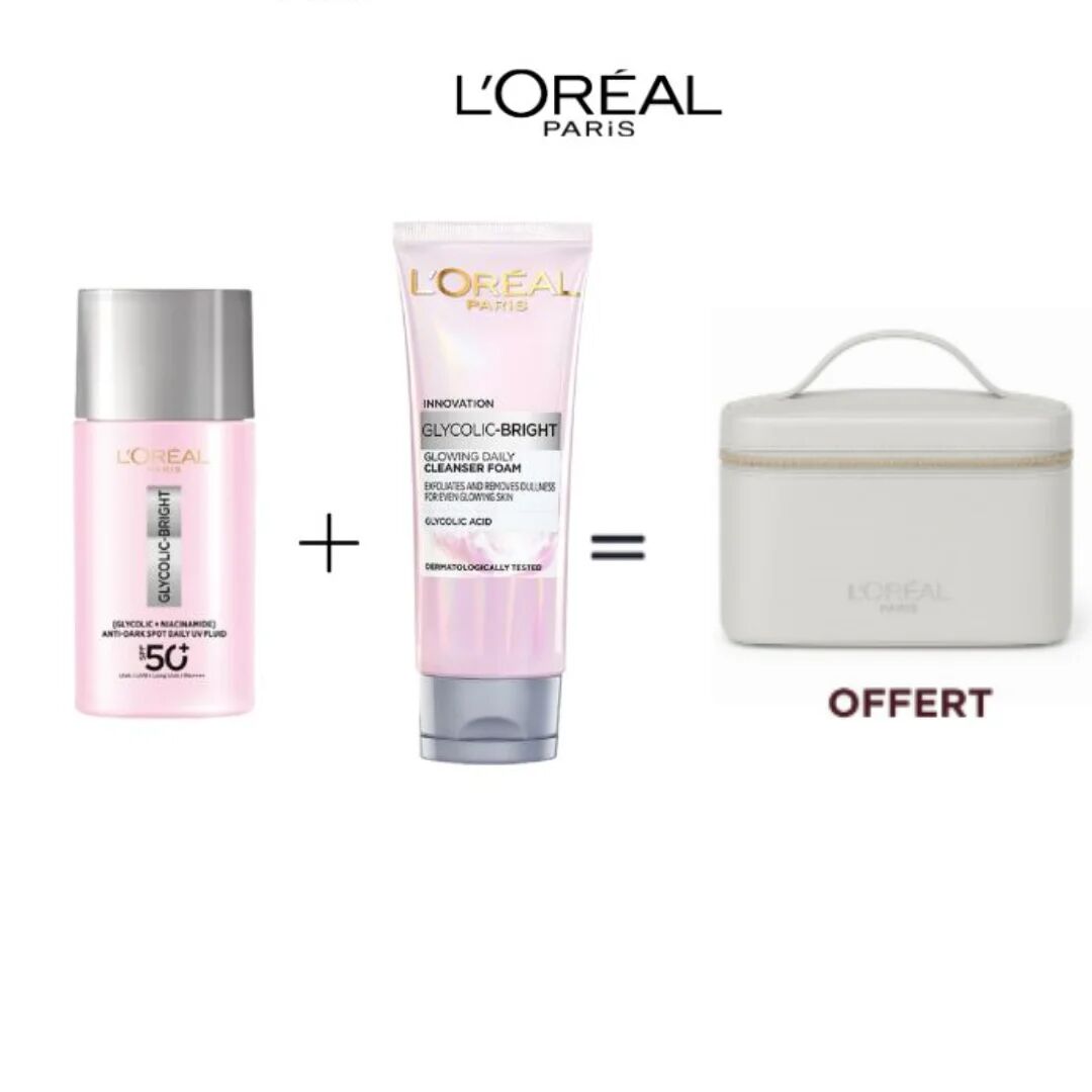 Glycolic-bright Spf50+ + Gel Nettoyant 100ml – Trousse Offerte