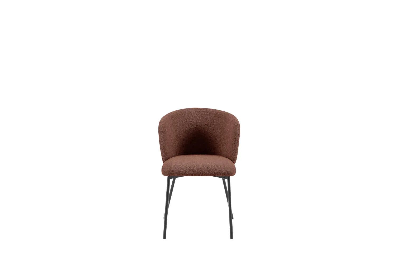 Lily Chaise En Tissus Bouclette – Terracotta