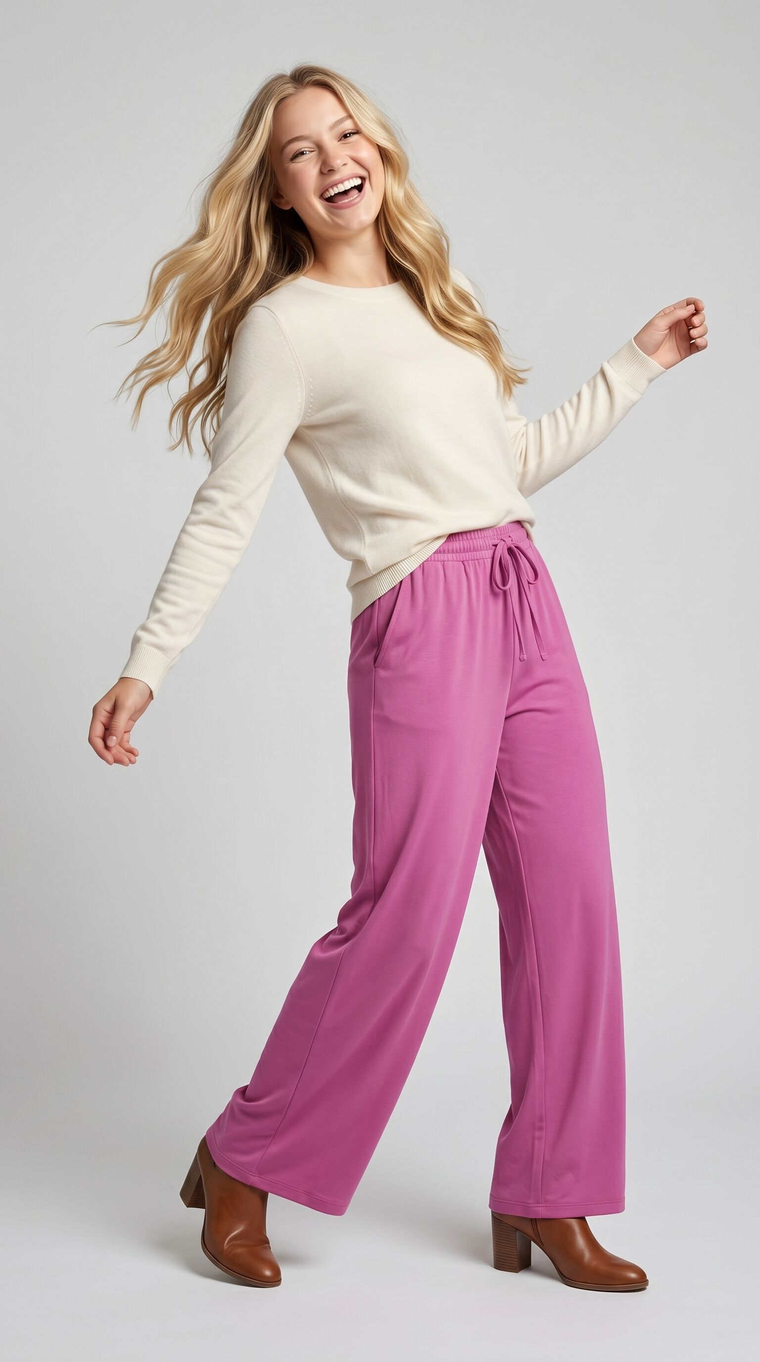 Pantalon Large Fluide Femme thumbnail 2