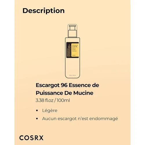 Snail Mucin 96 Power Repairing Essence - Sérum À La Mucine Descargot thumbnail 4