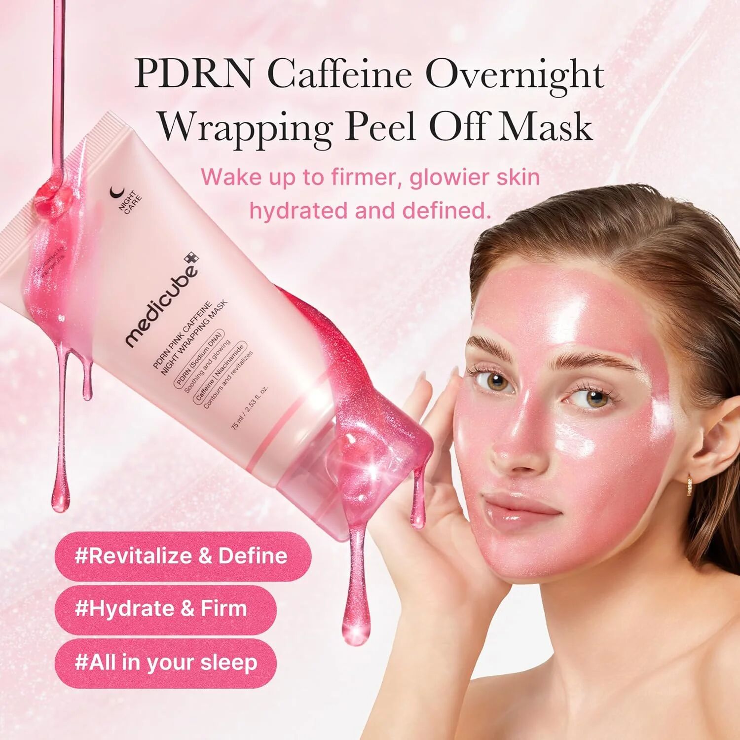 Pdrn Pink Caffeine Night Wrapping Mask - 75ml thumbnail 3