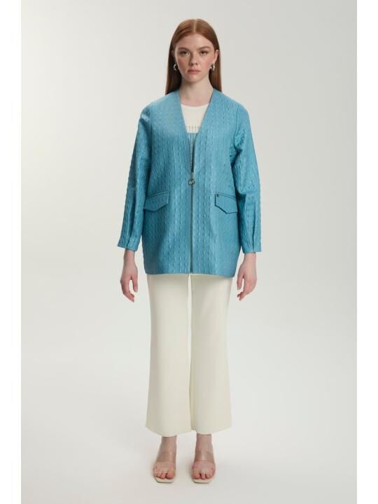 Ensemble haut intérieur jacquard et veste thumbnail 1