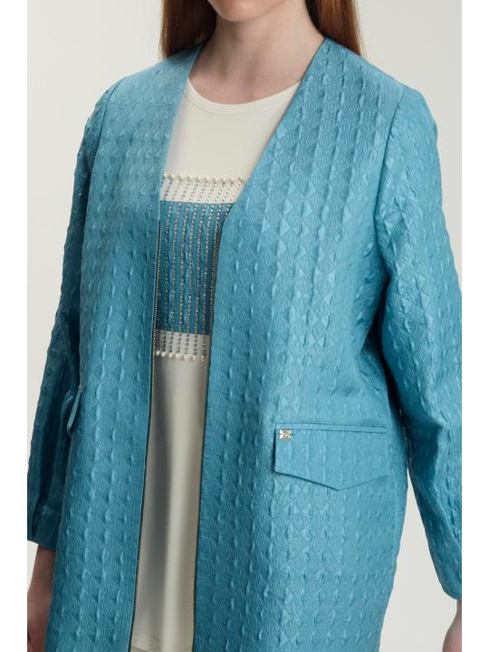 Ensemble haut intérieur jacquard et veste thumbnail 2