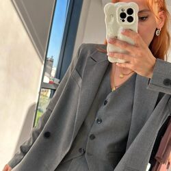 Ensemble Tailleur 3 Pièces - Gris Chiné