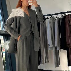 Ensemble Tailleur 3 Pièces - Gris Chiné