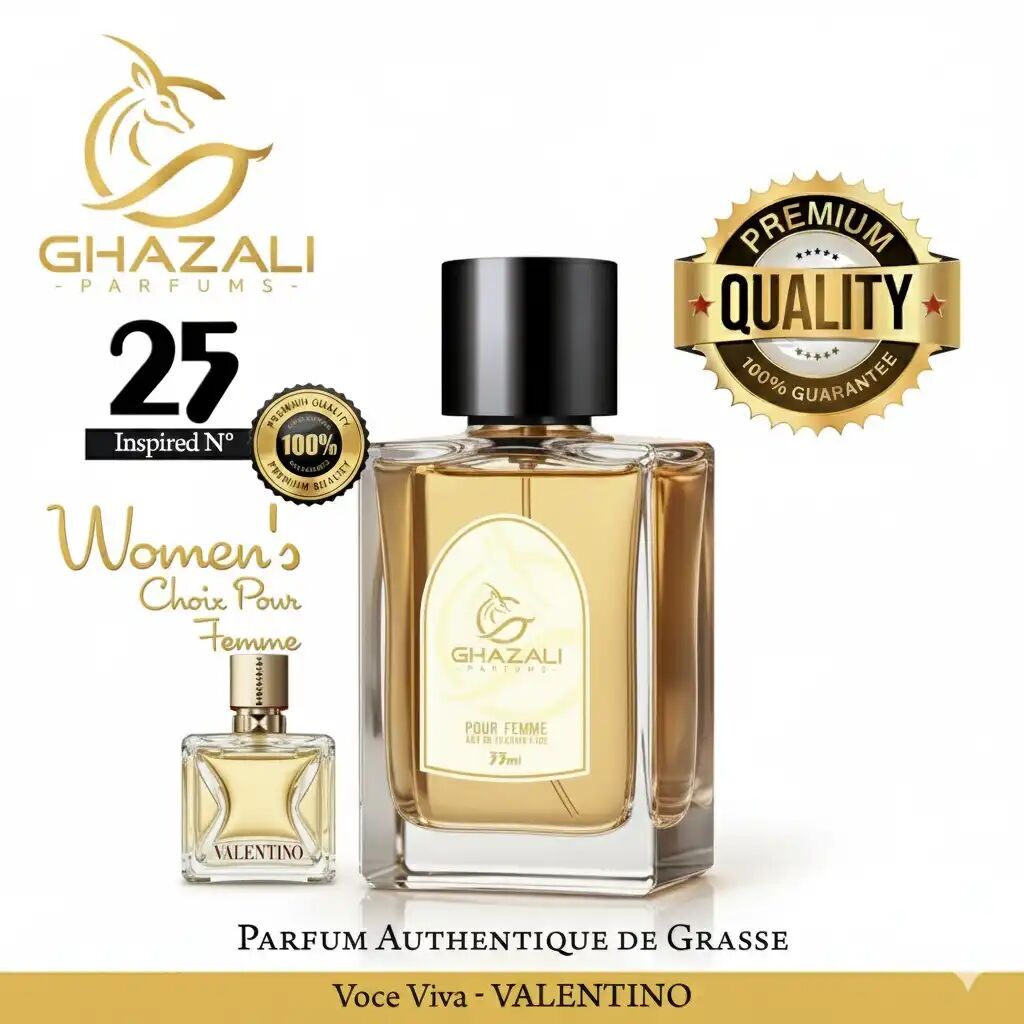 Parfum Ghazali N°25 - Inspiré De Valentino - Voce Viva - Qualité Premium De Grasse.