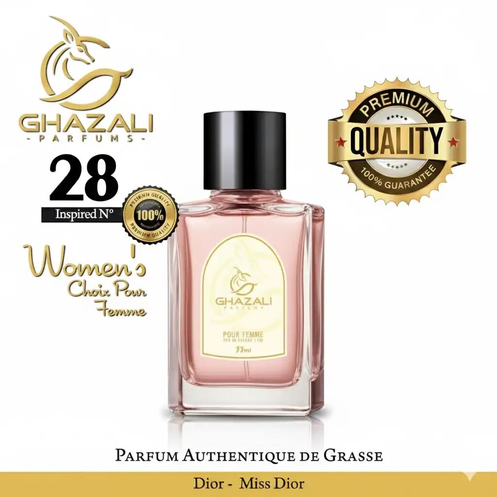 Parfum Ghazali N°28 - Inspiré De Dior Miss - Dior - Qualité Premium De Grasse.