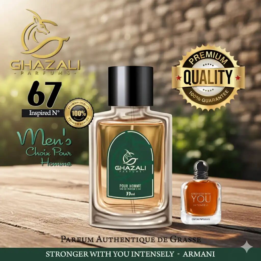 Parfum Ghazali N°67 - Inspiré De Stronger With You Intensely - Armani - Qualité Premium De Grasse.