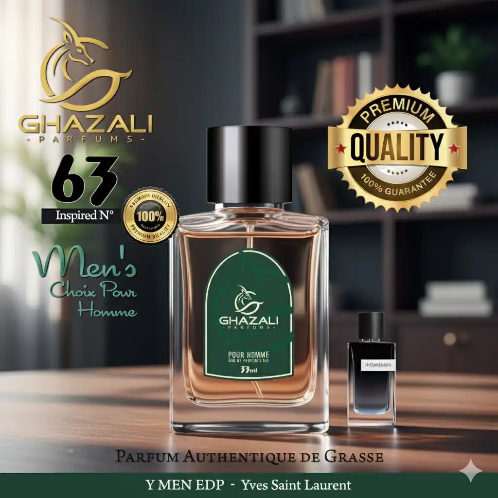 Parfum Ghazali N°63 - Inspiré De Y Men Edp - Yves Saint Laurent - Qualité Premium De Grasse.