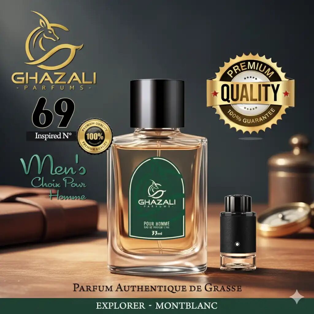 Parfum Ghazali N°69 - Inspiré De Explorer - Montblanc - Qualité Premium De Grasse.