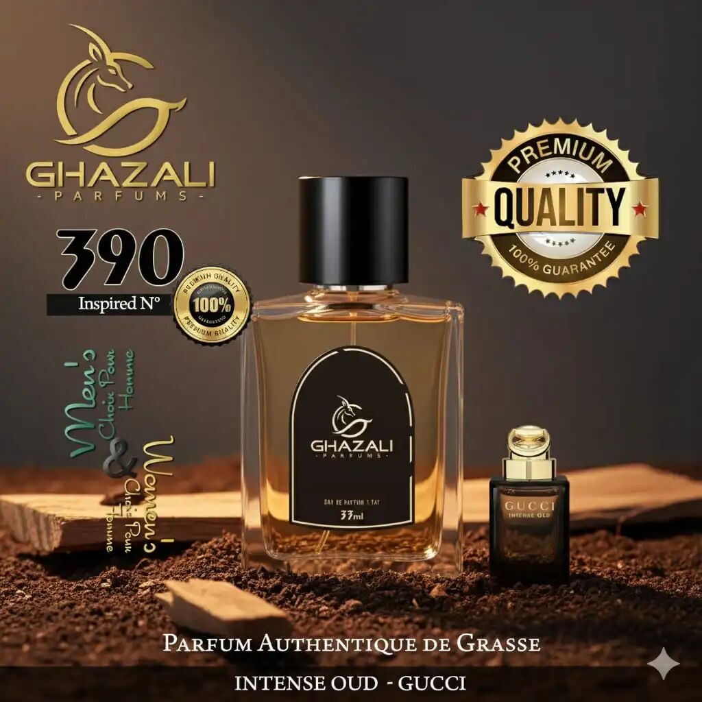 Parfum Ghazali N°390 - Inspiré De Intense Oud - Gucci - Qualité Premium De Grasse.