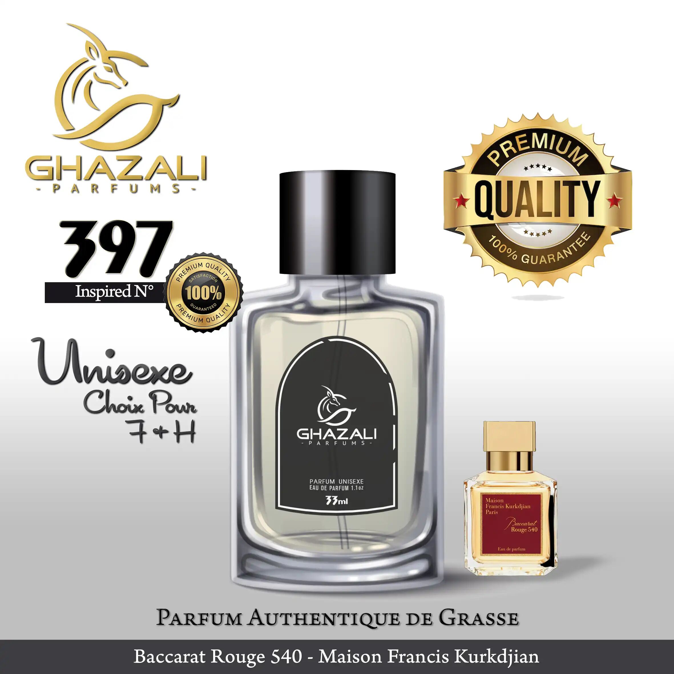 Parfum Ghazali N°397 - Inspiré De Baccarat Rouge 540 Par Maison Francis Kurkdjian - Qualité Premium De Grasse.