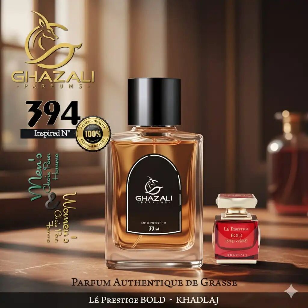 Parfum Ghazali N°394 - Inspiré De Le Prestiage Bold - Khadlaj - Qualité Premium De Grasse.