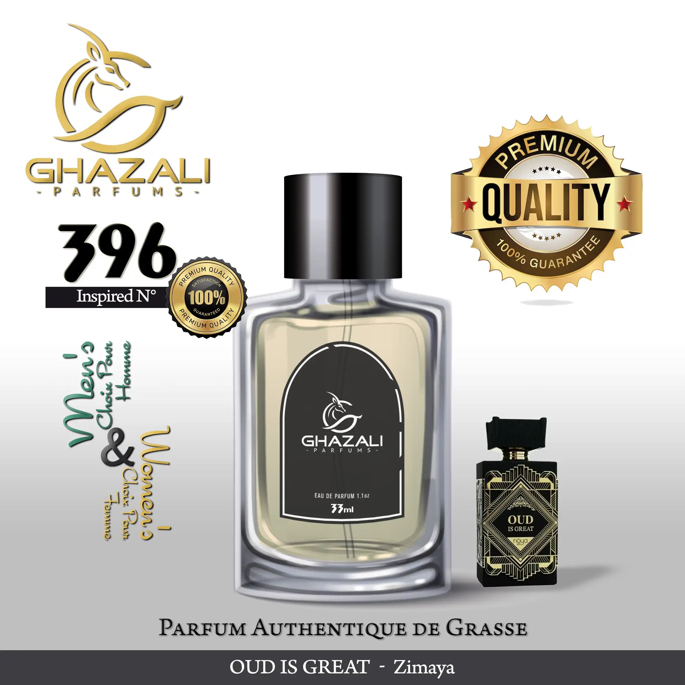 Parfum Ghazali N°396 - Inspiré De Oud Is Great - Zimaya - Qualité Premium De Grasse.
