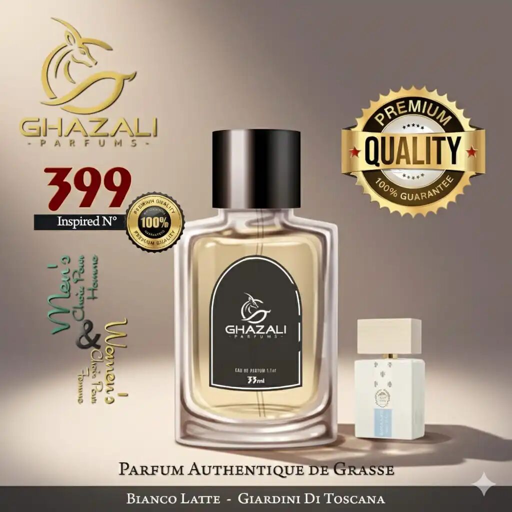Parfum Ghazali N°399 - Inspiré De Bianco Latte - Giardini Di Toscana Qualité Premium De Grasse.
