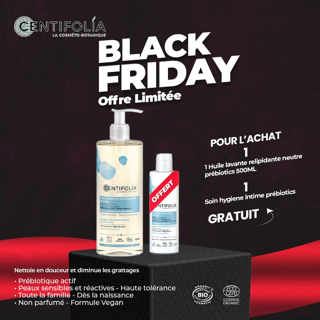 Prébiotiques - Huile Lavante Relipidante Et Soin Hygiène Intime