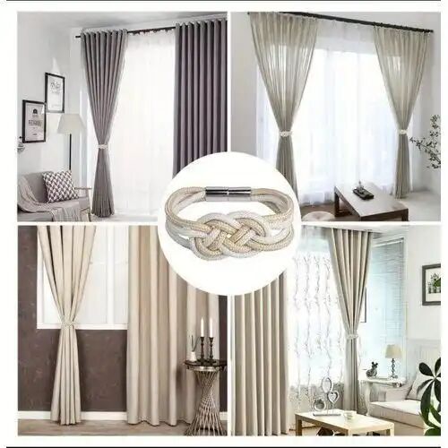 2 Pièce Boucle De Rideau Moderne Simple, Attache De Rideau Magnétique.