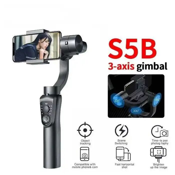 Stabilisateur De Cardan Flexible S5b Gimbal 3 Axes Pour Téléphone Portable, Suivi Automatique Du Visage Anti-secouement Téléphone