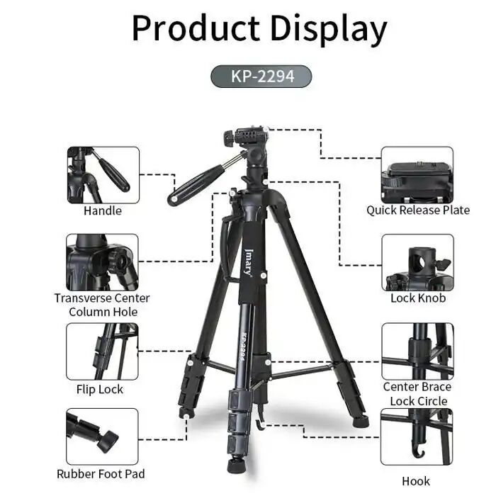 Pack 2 Trépied Et Monopode Polyvalent Pour Photo Et Smartphone Jmary Kp-2294