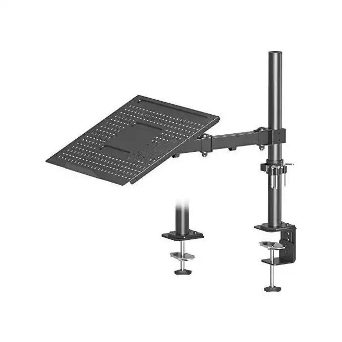 Support De Bureau Réglable - Generic - 2 En 1 - Pour Ordinateur Portable - Moniteur 15 À 32 Pouces - Noir