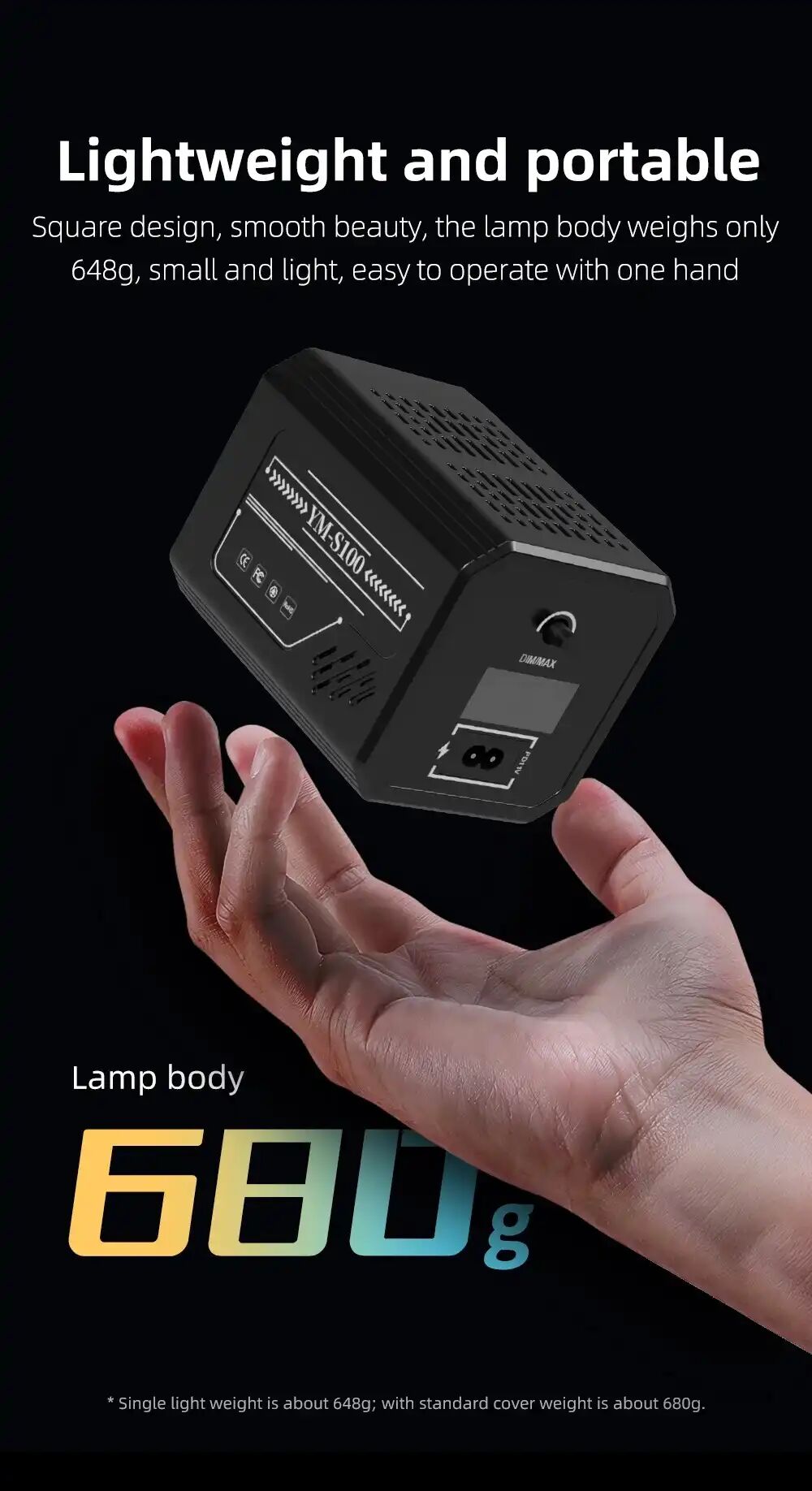 Lumière De Photographie Extérieur Portable Avec Poignée Rgb 3200k-6500k Batterie Intégrée Pour La Prise De Vue En Plein Air