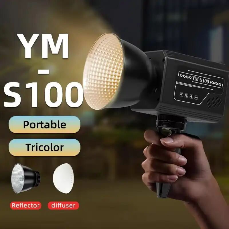 Lumière De Photographie Extérieur Portable Avec Poignée. Bicolore Batterie Intégrée Lumière De Remplissage Cob 3200-6500k Lumière