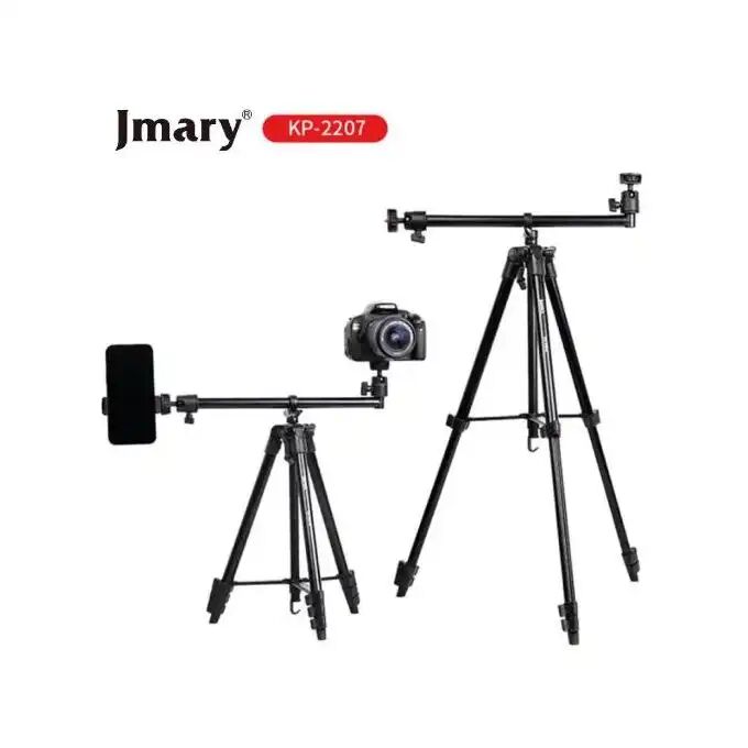 Trépied En Aluminium Pour L'appareil Photo Et Téléphone Portable, Support De Téléphone, Avec Bras Extensible Horizontal 1330mm