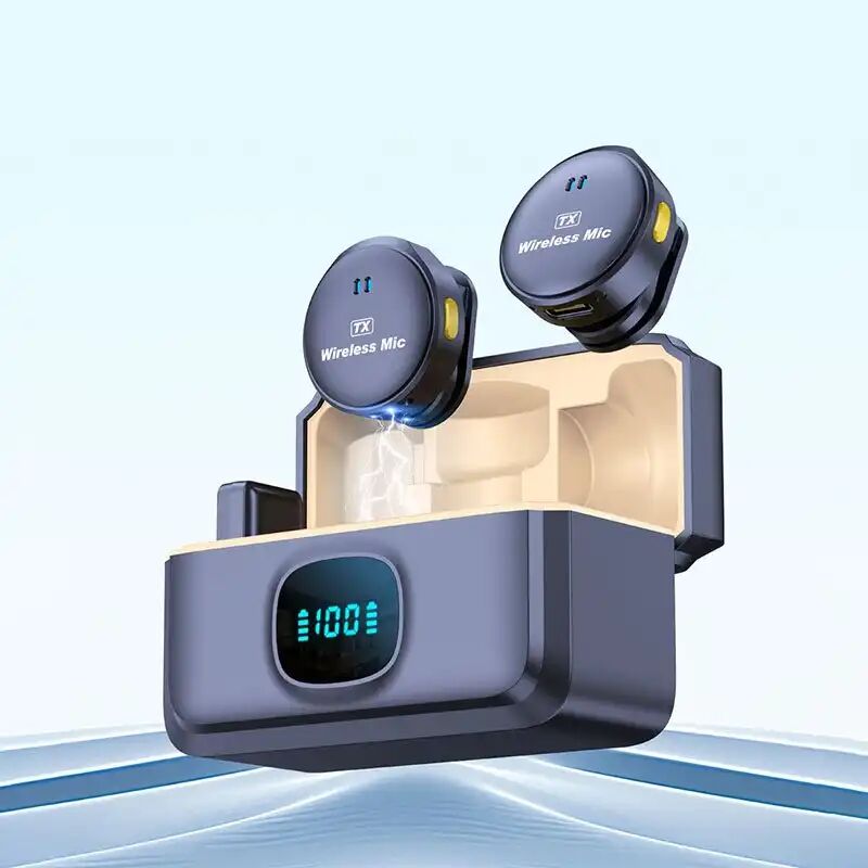 Micro-cravate Sans Fil Double À Fixation Magnétique Avec Réduction De Bruit Audio Et Motif Omnidirectionnel Type C