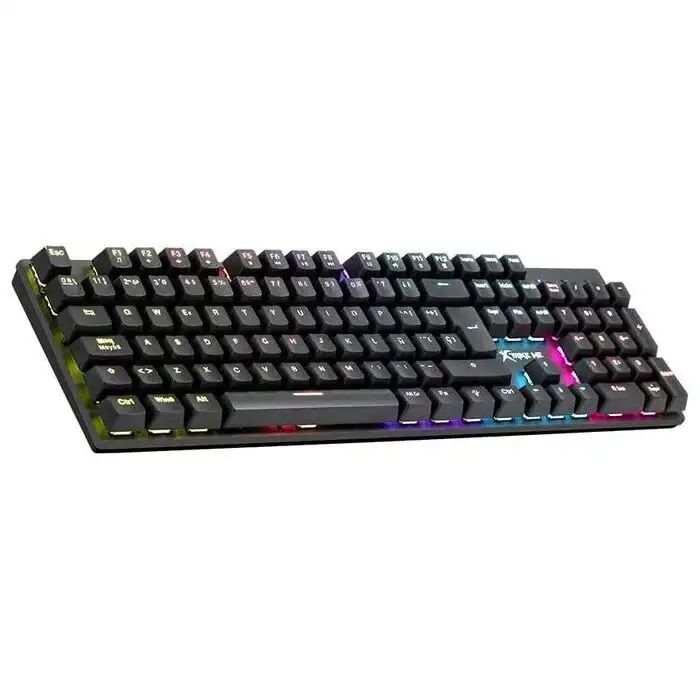Clavier Mécanique Rgb Led Rétroéclairé Xtrike Me Claviers De Jeu Mécaniques Gk-915, Blue Switch Rainbow 104 Touch