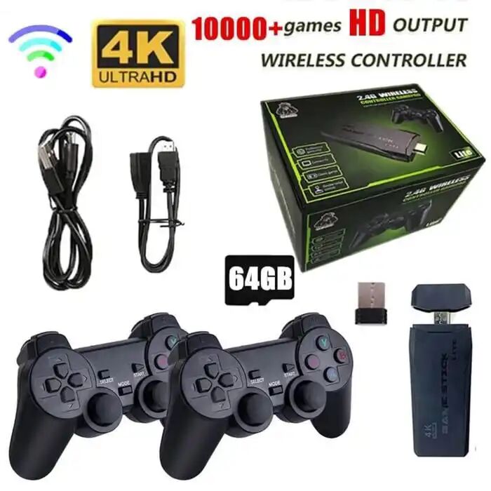 Console De Jeu Vidéo Avec Double Manette Sans Fil thumbnail 2