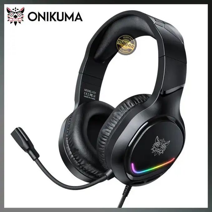 Casque Gaming Filaire Usb X31 + Jack 3,5 Mm Avec Haut-parleurs 50mm, Éclairage Rgb