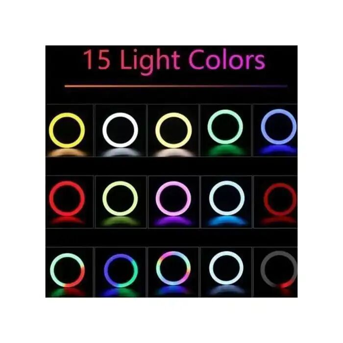 Ring Light Rgb Led Mj26 36 Cm Pour Maquillage Et Streaming Tiktok/youtube/facebook thumbnail 3