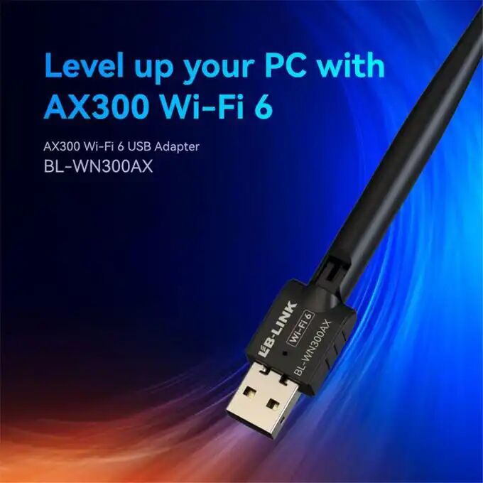 Adaptateur Usb Wn300ax Wifi 6 Ax300 Double Bande 2,4/5 Ghz Antenne 5 Dbi thumbnail 3