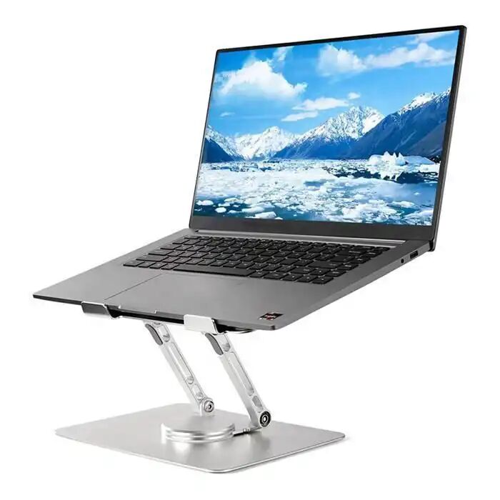 Support Ordinateur Portable Rotatif 360° En Aluminium Pour Pc Et Macbook thumbnail 3