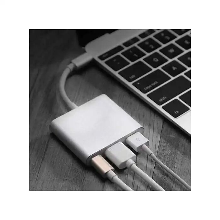 Adaptateur Usb-c Vers Hdmi Et Usb 3.0 4k Pour Macbook thumbnail 3